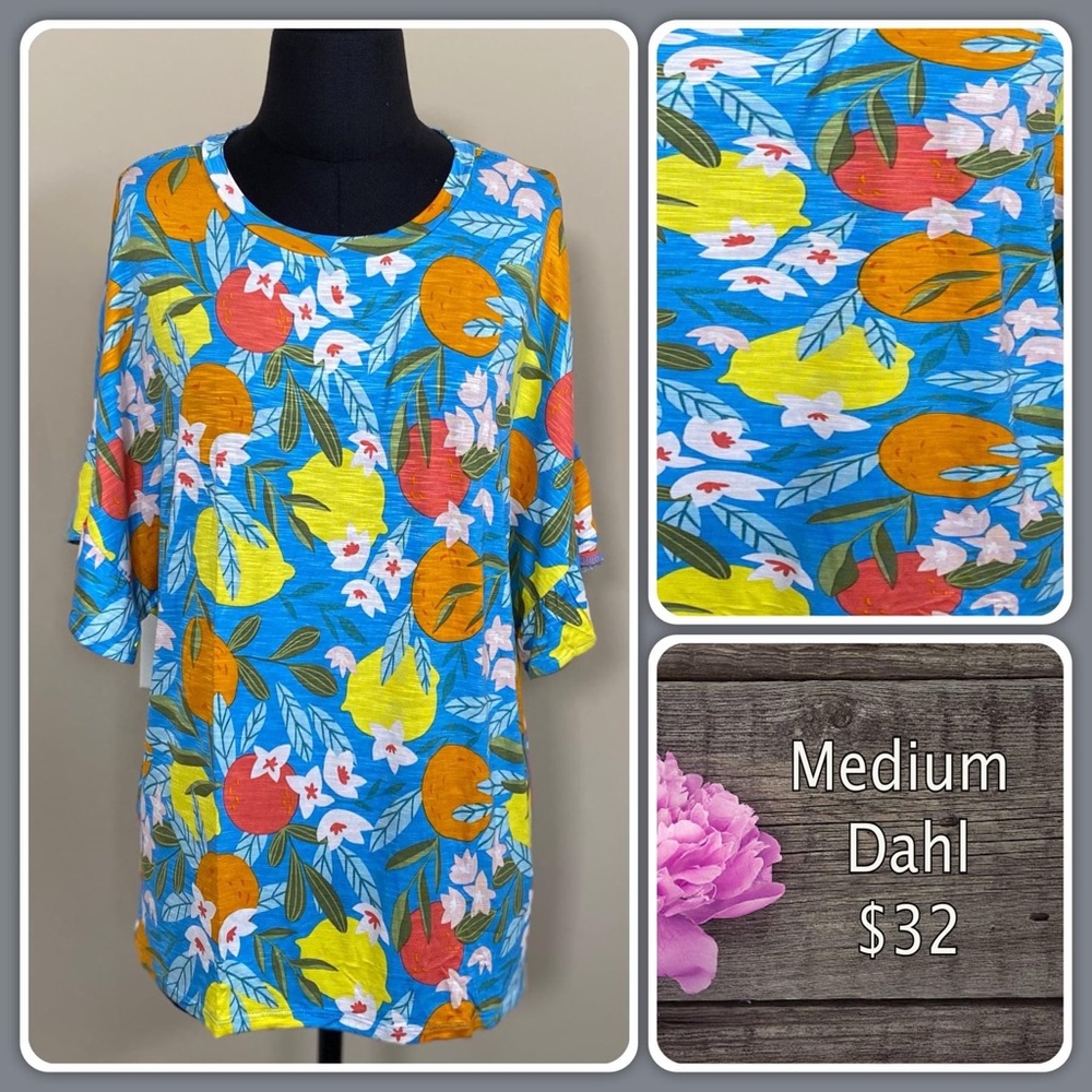 NWT LULAROE DAHL CROP TOP